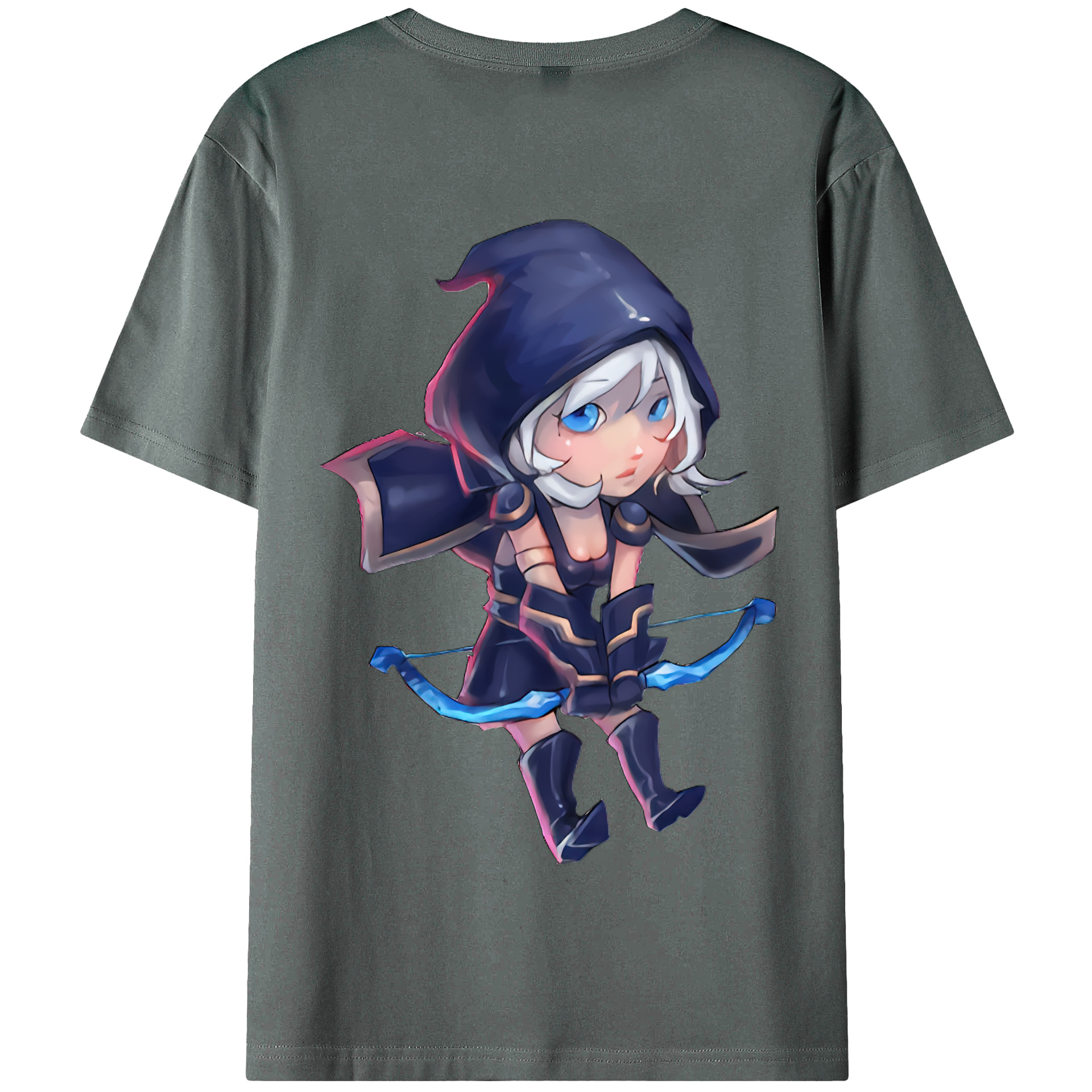 リーグ・オブ・レジェンド League of Legends LOL 綿100％半袖Tシャツ（背面プリント）